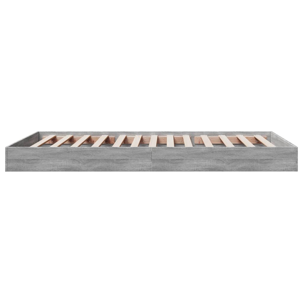 Grey Sonoma Engineered Wood Bed Frame 100x200 cm - No Mattress