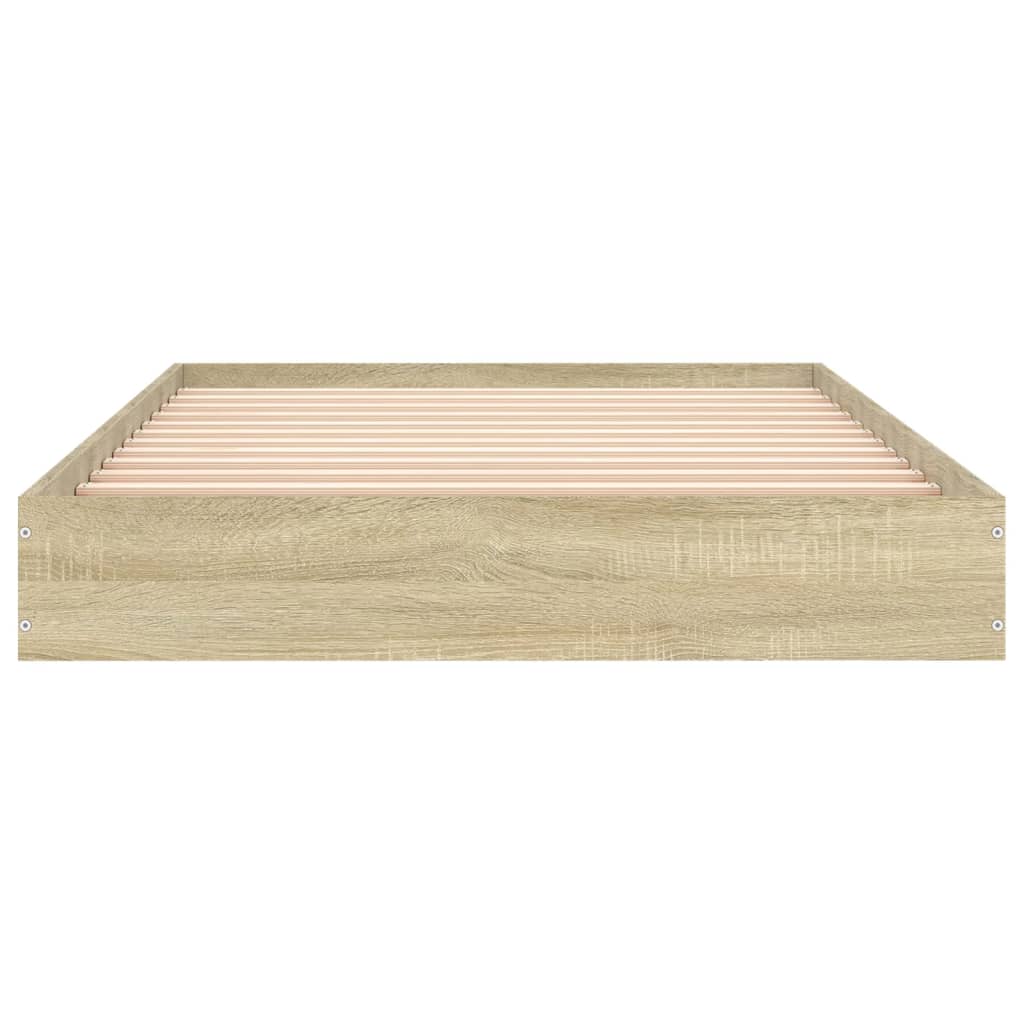Sonoma Oak Single Bed Frame 90x190 cm - Engineered Wood
