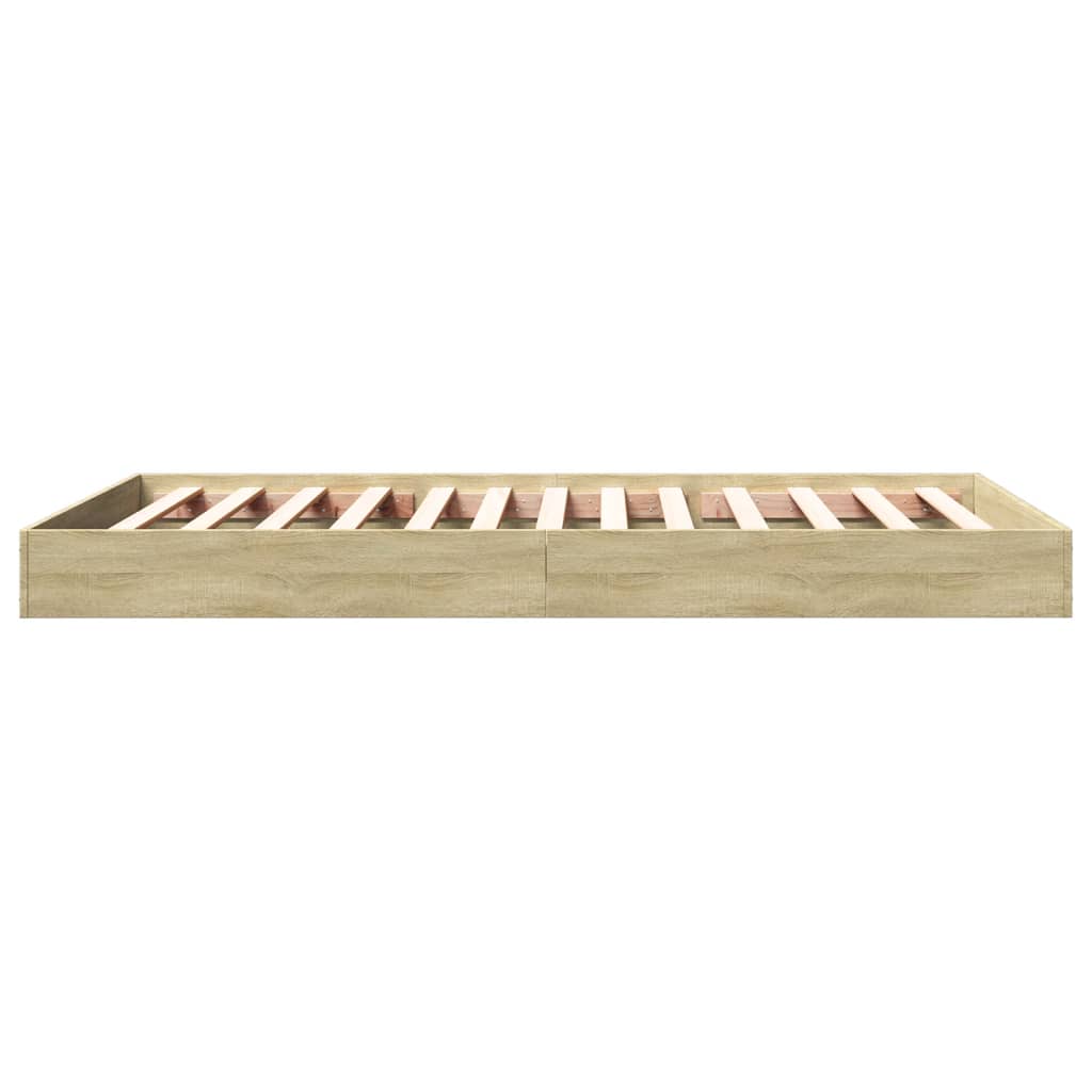 Sonoma Oak Single Bed Frame 90x190 cm - Engineered Wood