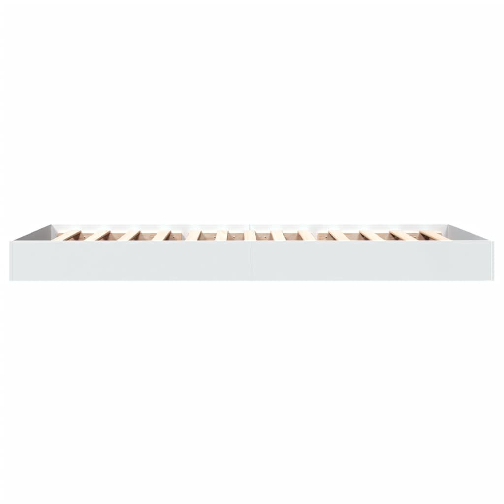 White Engineered Wood Bed Frame 75x190 cm - Small Single Size