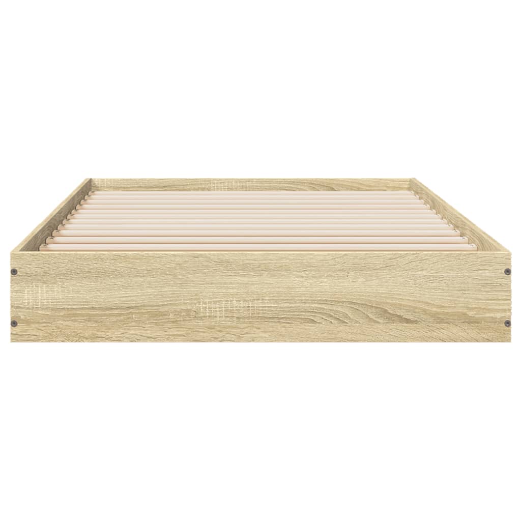 Sonoma Oak Small Single Bed Frame 75x190 cm - Engineered Wood