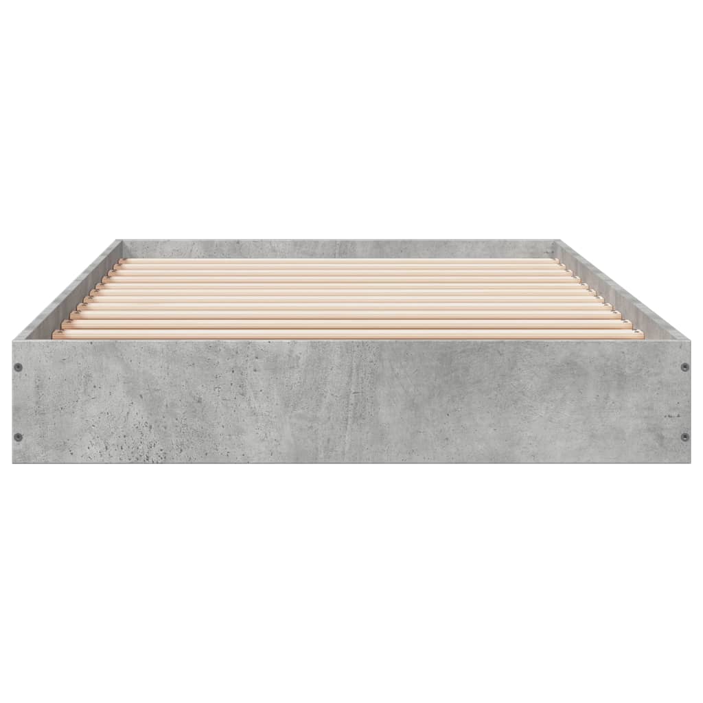 Concrete Grey Bed Frame 75x190 cm - Small Single, No Mattress