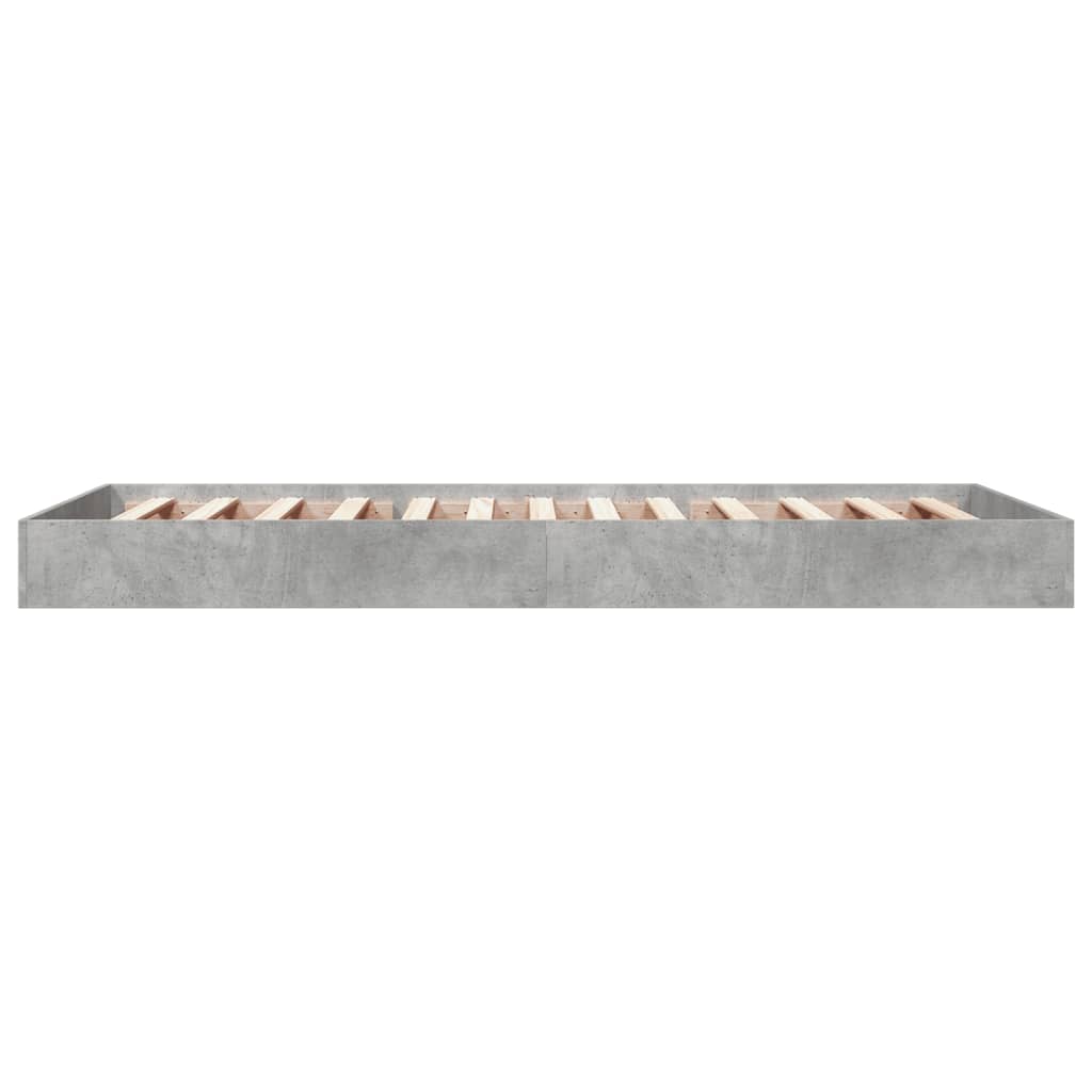 Concrete Grey Bed Frame 75x190 cm - Small Single, No Mattress