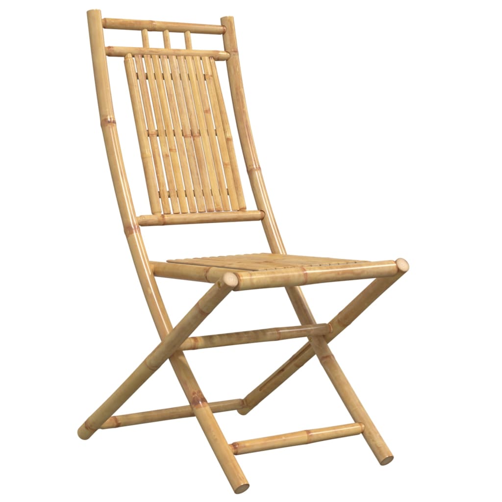 6-Piece Bamboo Folding Garden Chairs Set, 46x66x99 cm