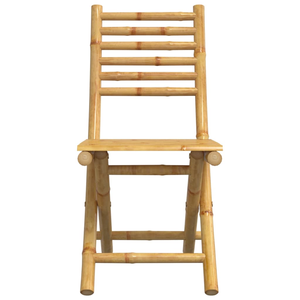Bamboo Folding Garden Chairs Set of 4 - 43x54x88 cm