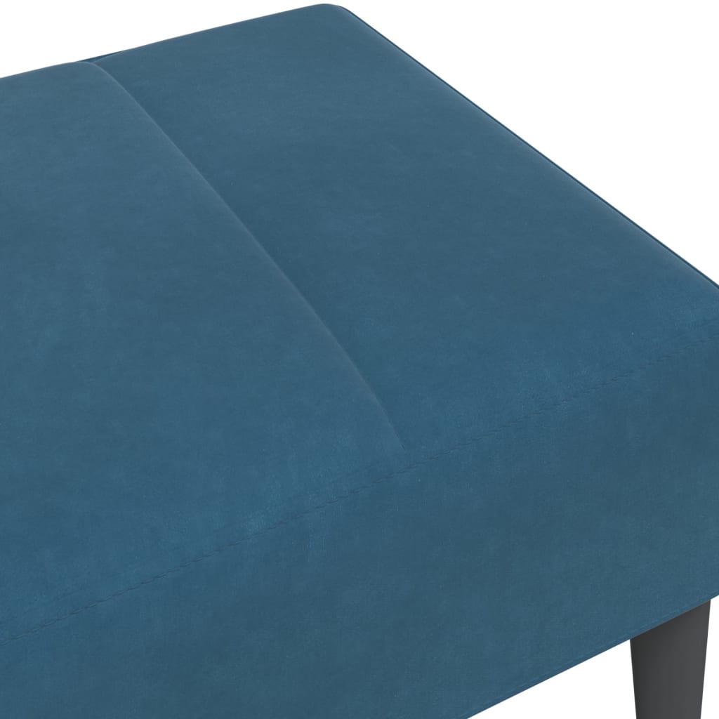 Footstool Blue 77x55x31 cm Velvet