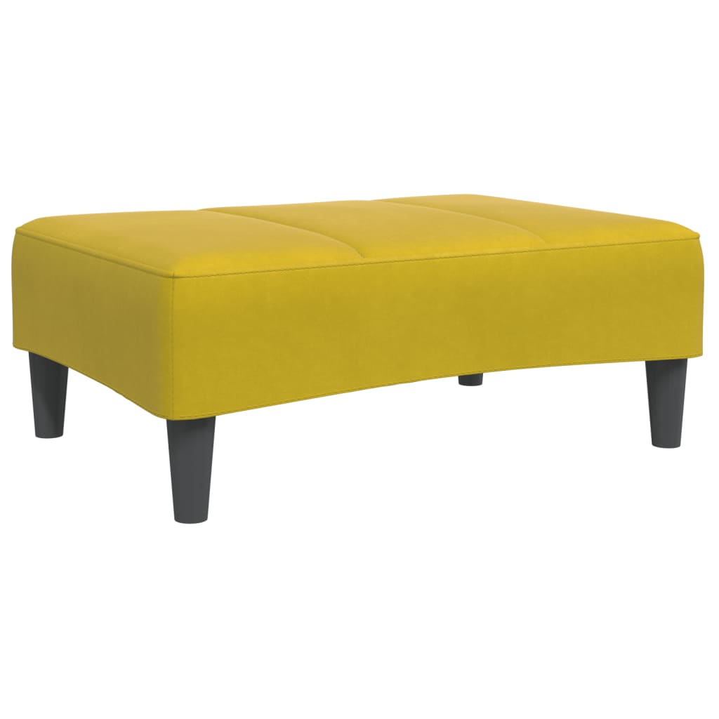 Footstool Yellow 77x55x31 cm Velvet