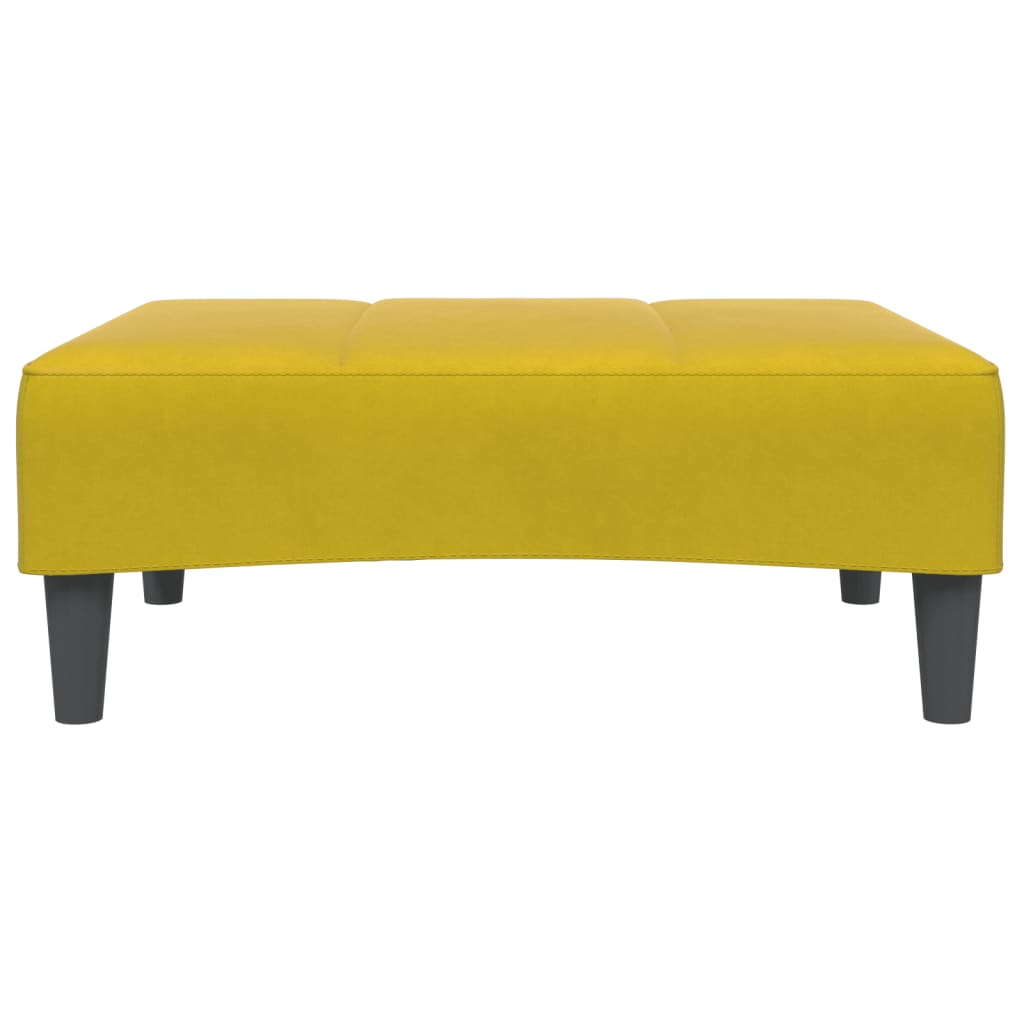 Footstool Yellow 77x55x31 cm Velvet