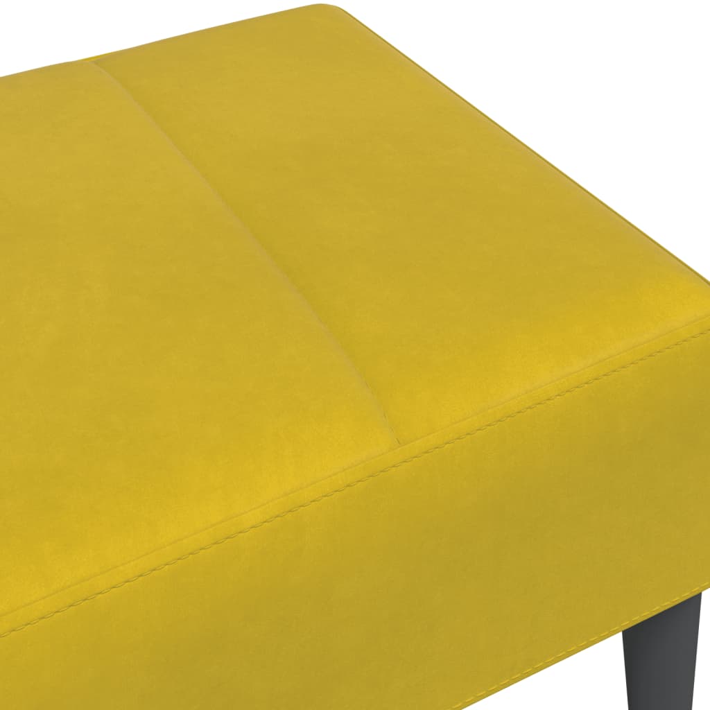 Footstool Yellow 77x55x31 cm Velvet