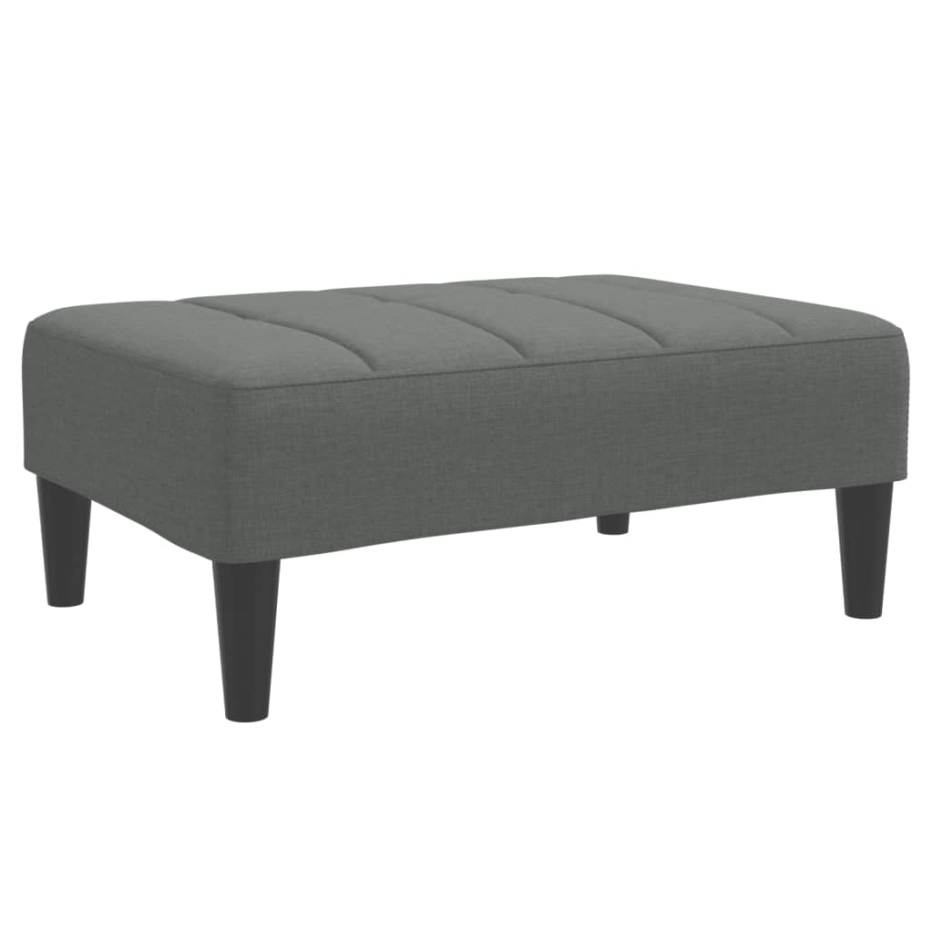 Footstool Dark Grey 77x55x31 cm Fabric