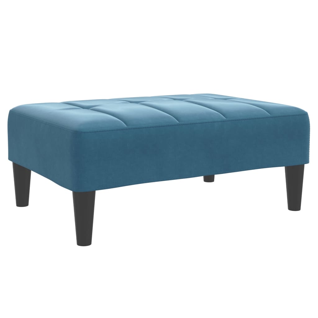 Footstool Blue 77x55x31 cm Velvet