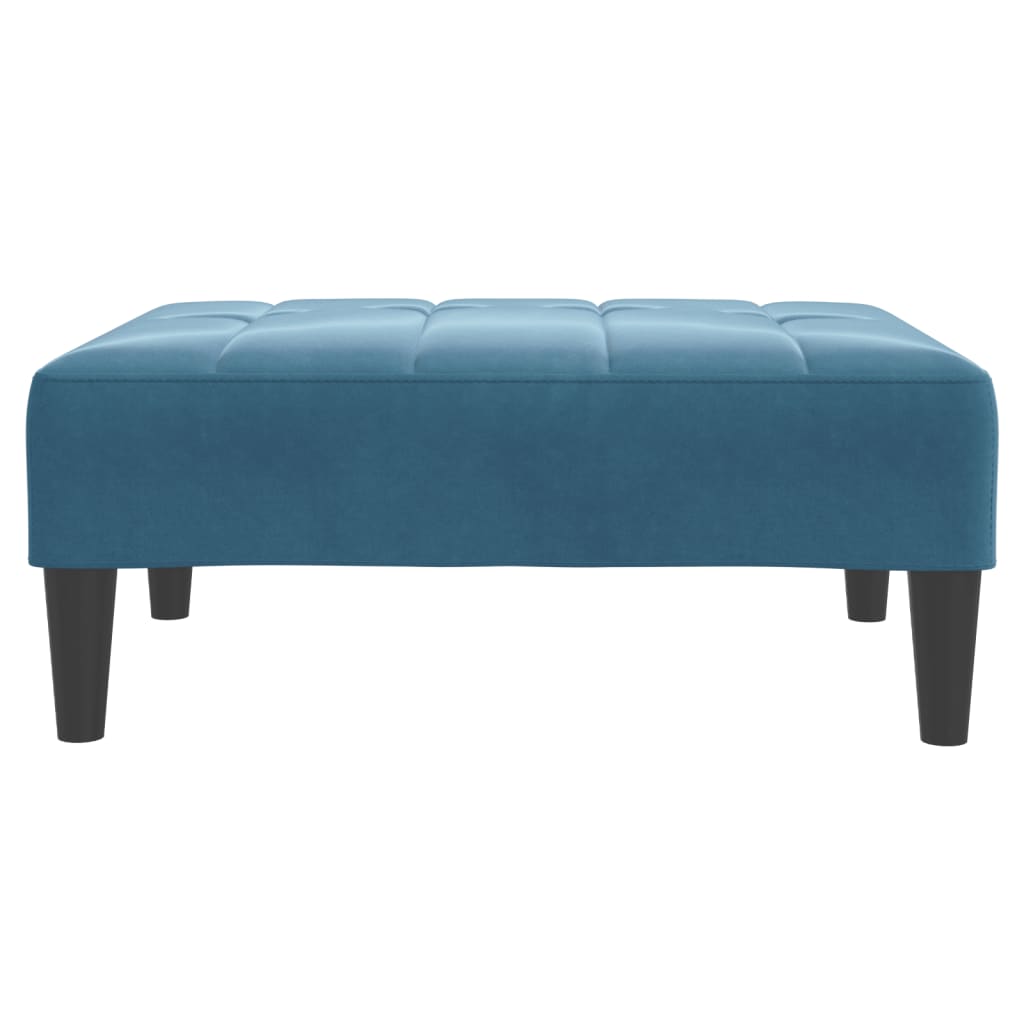 Footstool Blue 77x55x31 cm Velvet
