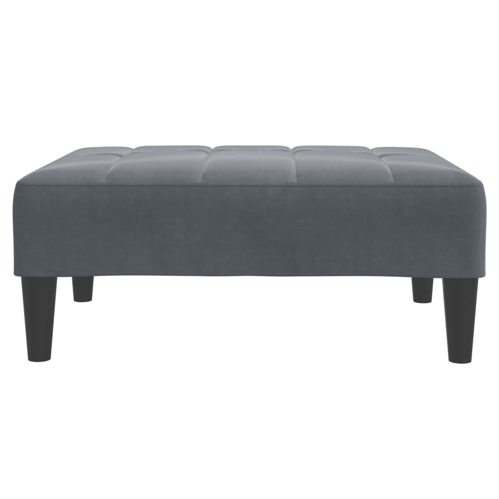 Footstool Dark Grey 77x55x31 cm Velvet