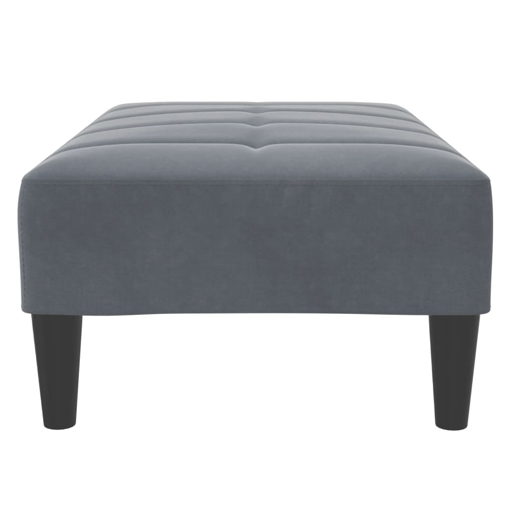 Footstool Dark Grey 77x55x31 cm Velvet