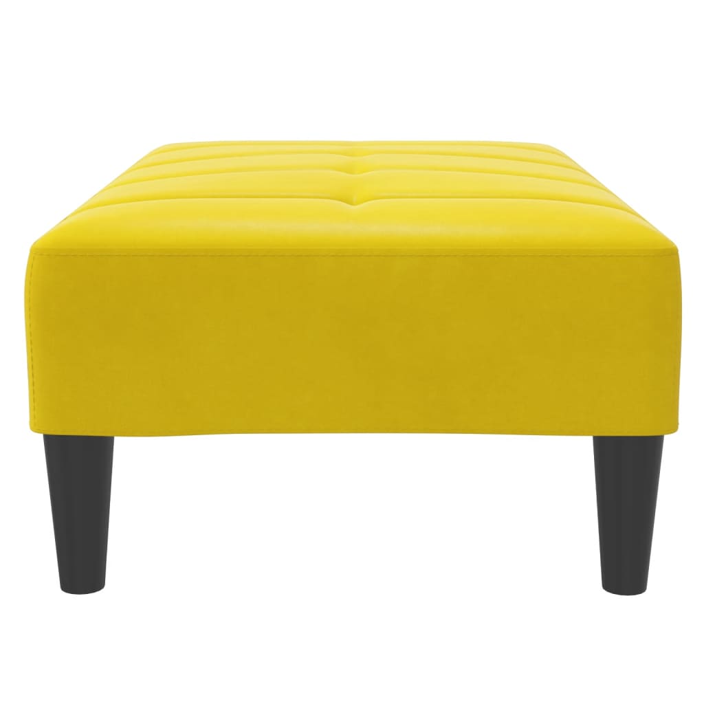Footstool Yellow 77x55x31 cm Velvet