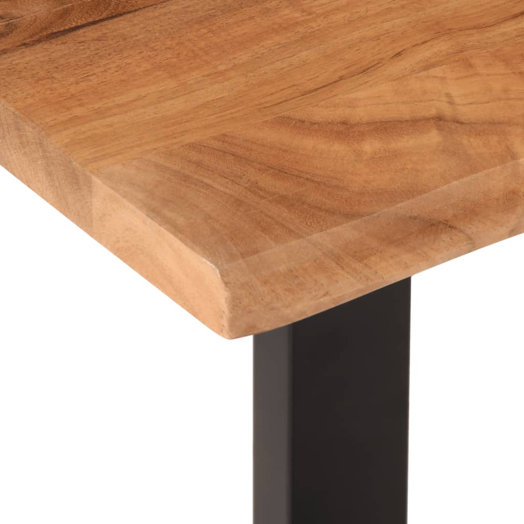 Stylish 160 cm Solid Acacia Wood & Steel Bench