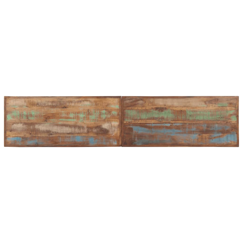 Solid Wood & Steel Bench - 160 cm Reclaimed Style