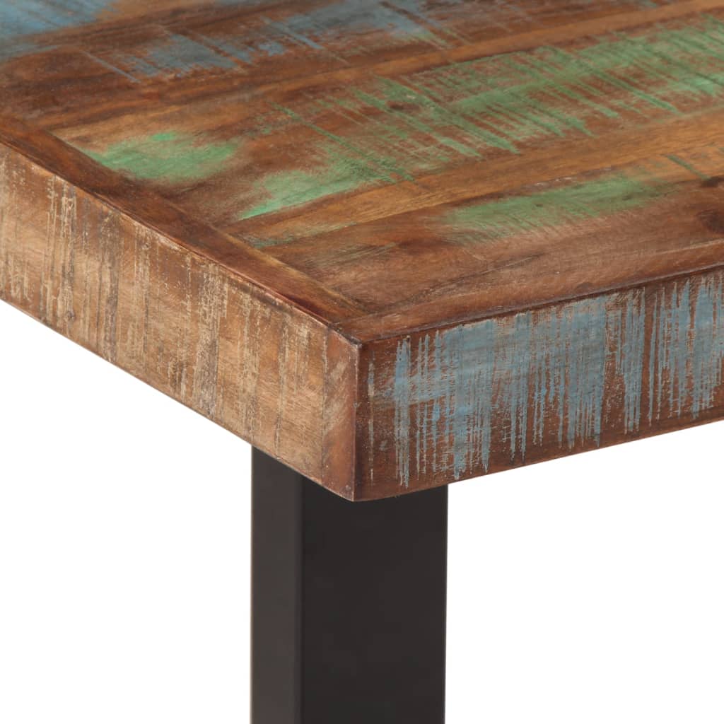 Solid Wood & Steel Bench - 160 cm Reclaimed Style