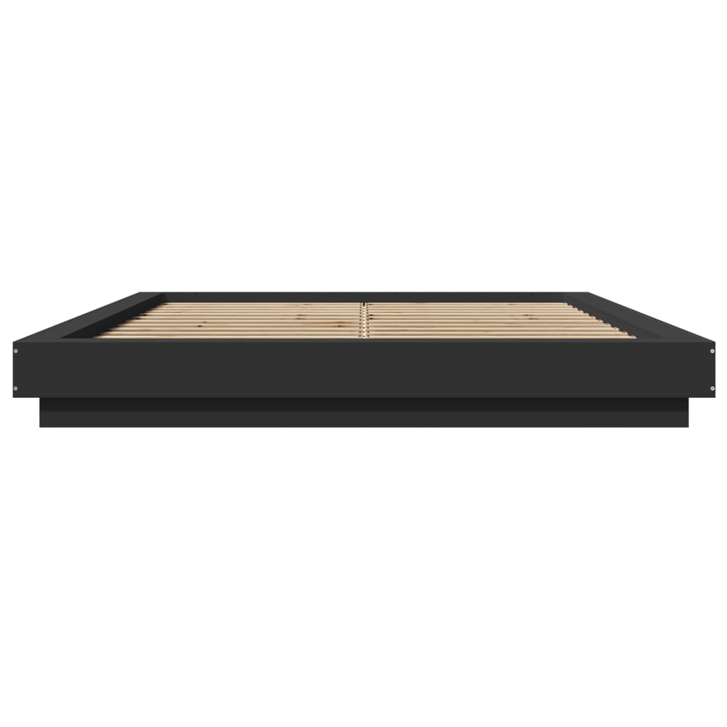 Bed Frame without Mattress Black 150x200 cm King Size