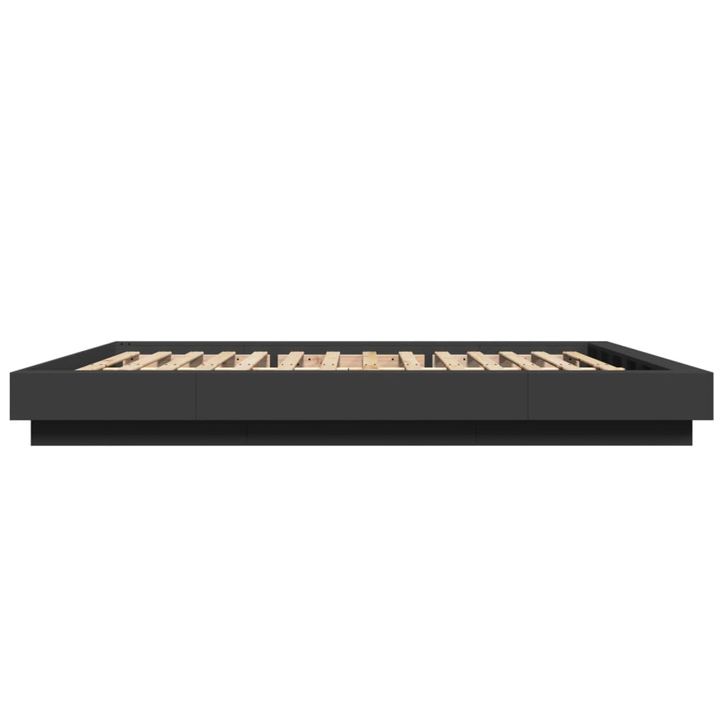 Bed Frame without Mattress Black 150x200 cm King Size