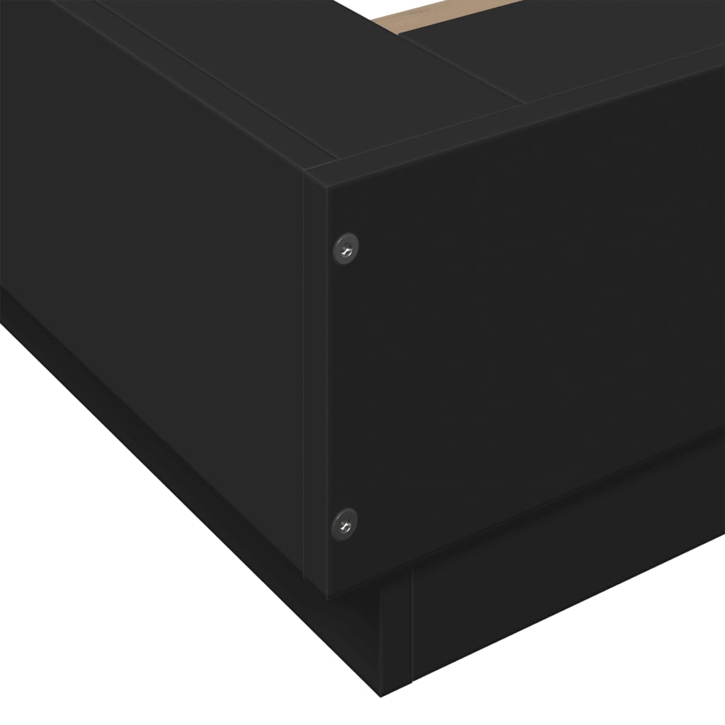 Bed Frame without Mattress Black 150x200 cm King Size