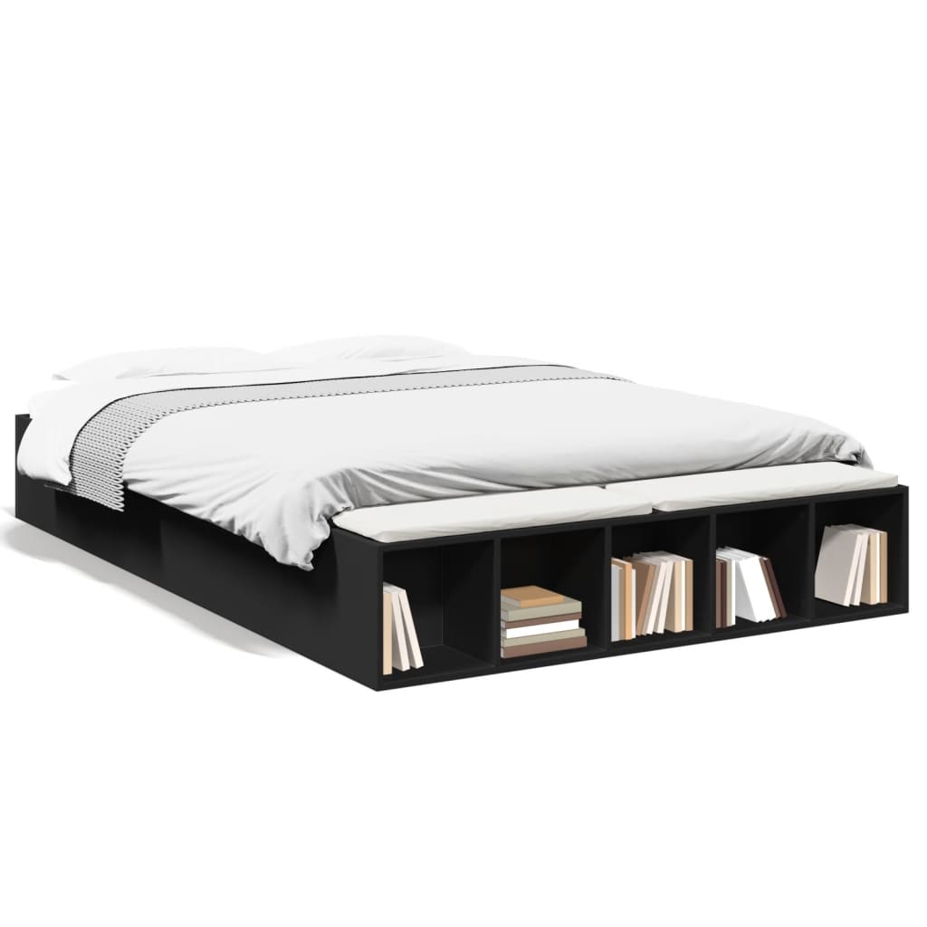 Bed Frame without Mattress Black 160x200 cm