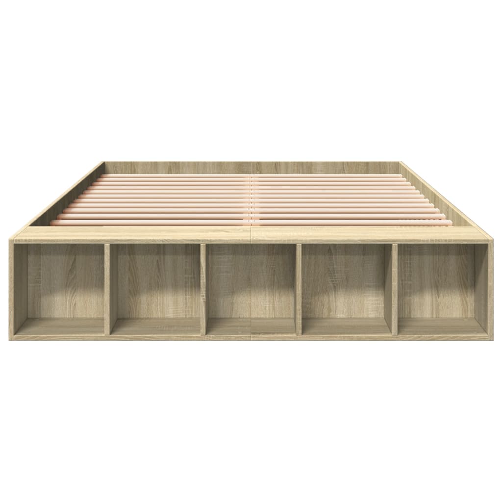 Bed Frame without Mattress Sonoma Oak 150x200 cm King Size