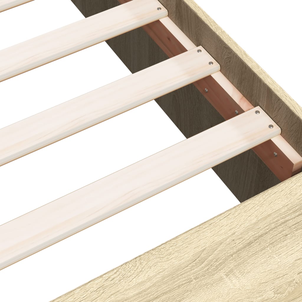 Bed Frame without Mattress Sonoma Oak 150x200 cm King Size