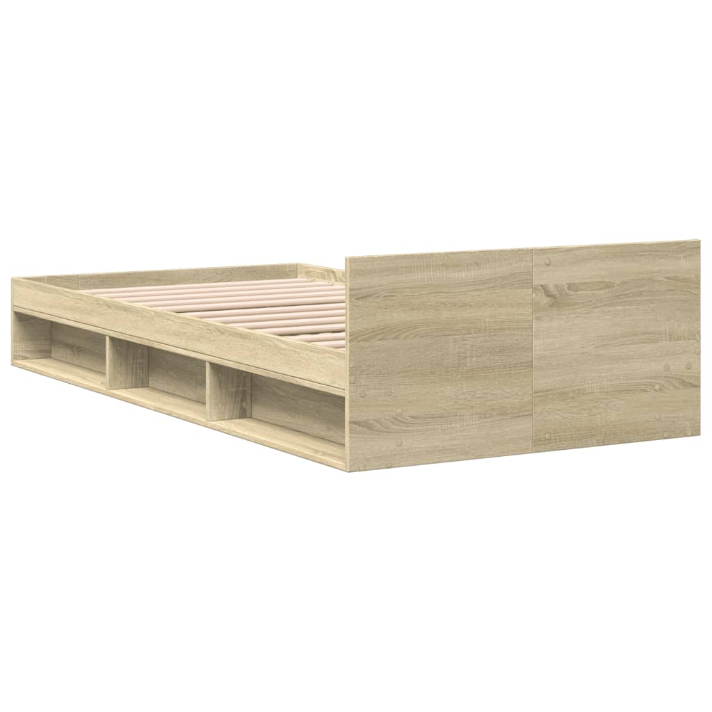 Bed Frame with Drawer without Mattress Sonoma Oak 90x190 cm Single