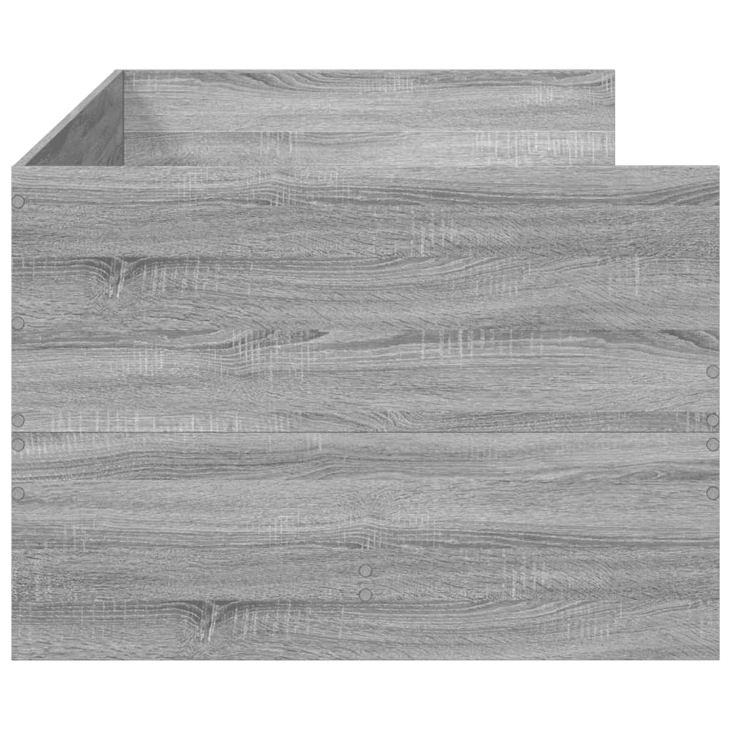Daybed with Drawers without Mattress Grey Sonoma 90x200 cm