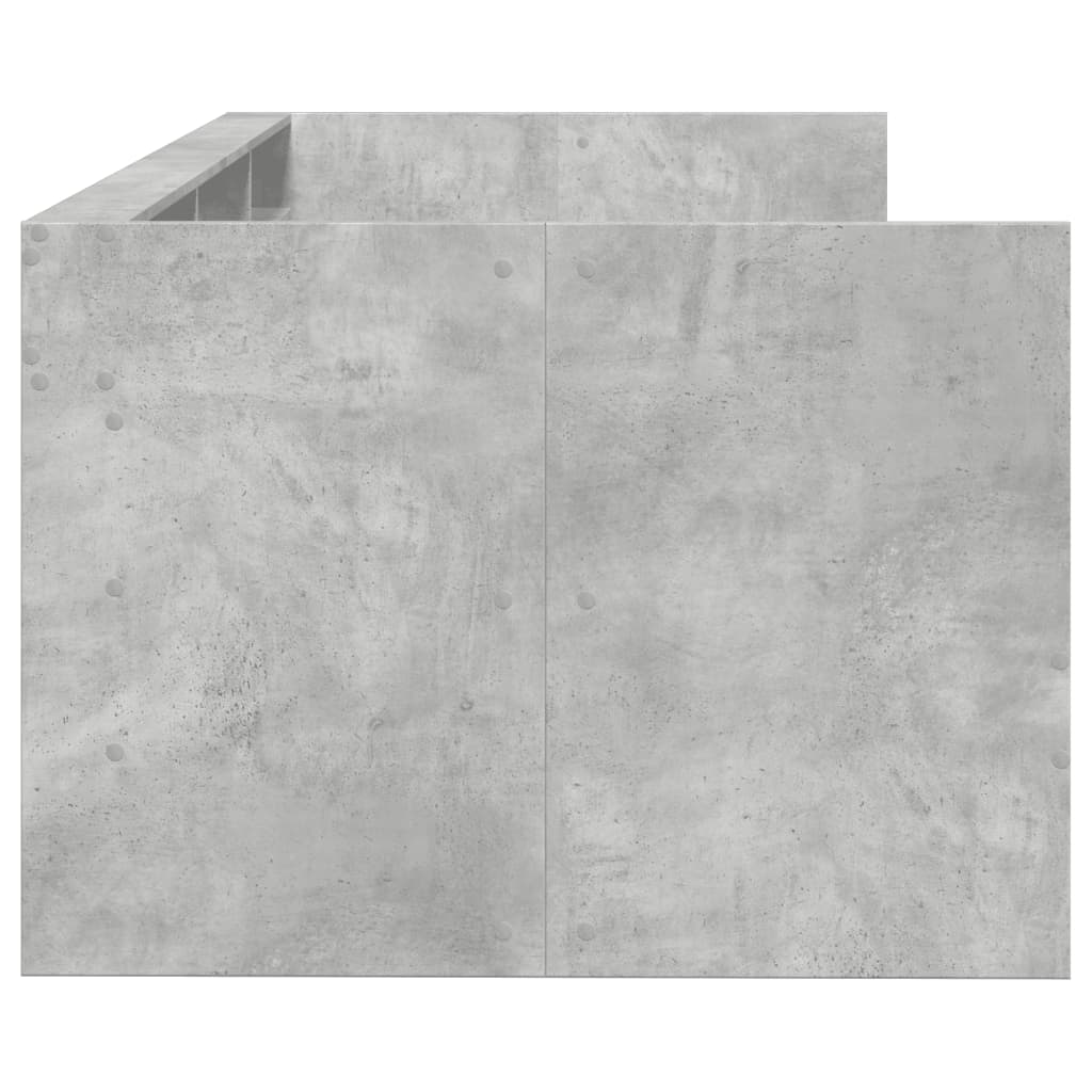 Daybed with Drawers without Mattress Concrete Grey 90x190 cm Single