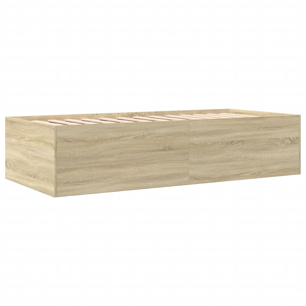 Daybed with Drawers without Mattress Sonoma Oak 100x200 cm