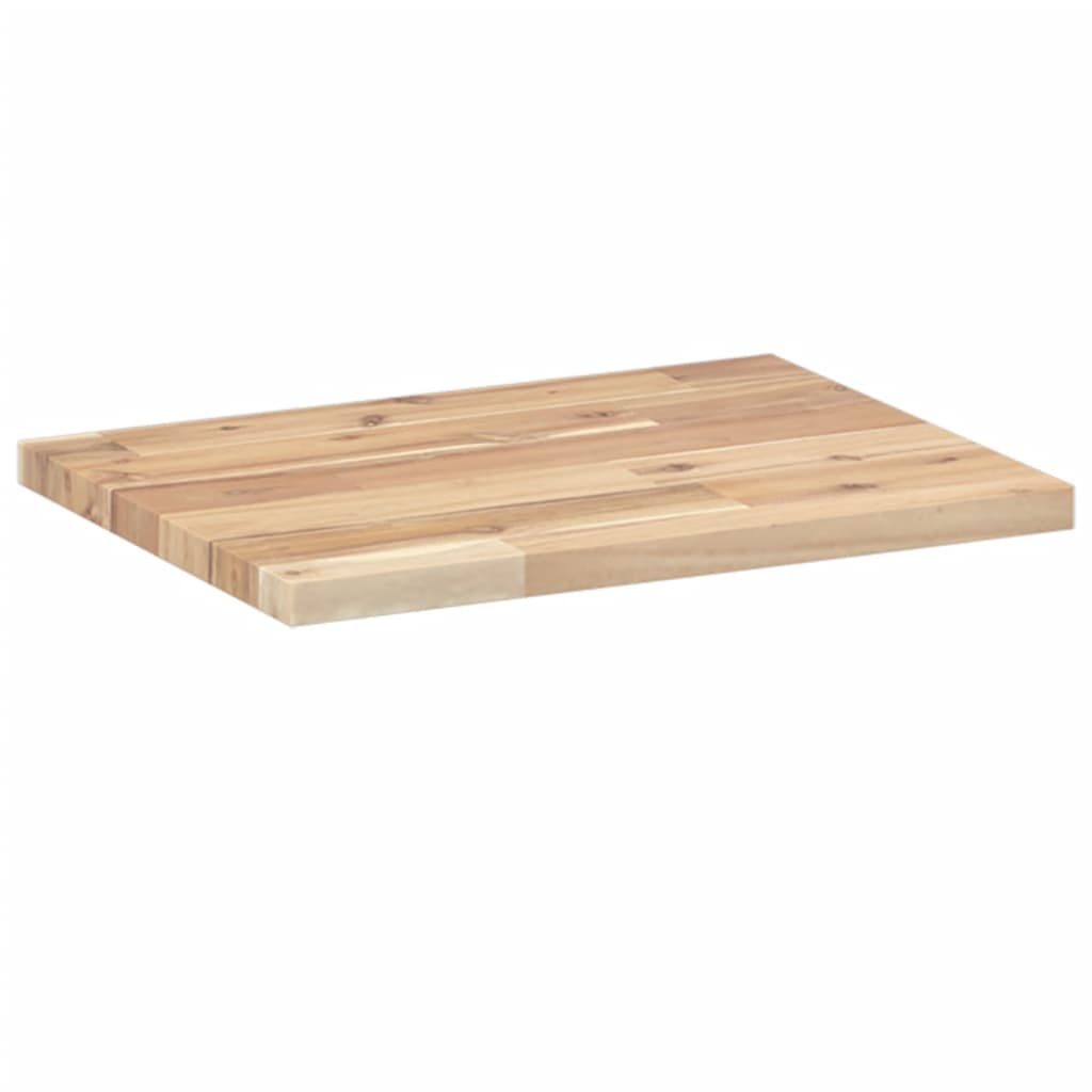 Natural Acacia Floating Shelf 40x30x2 cm - Untreated Solid Wood
