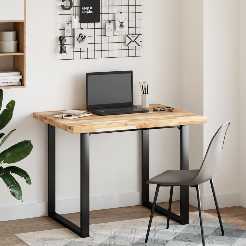 Desk Top Untreated 100x80x4 cm Solid Wood Acacia
