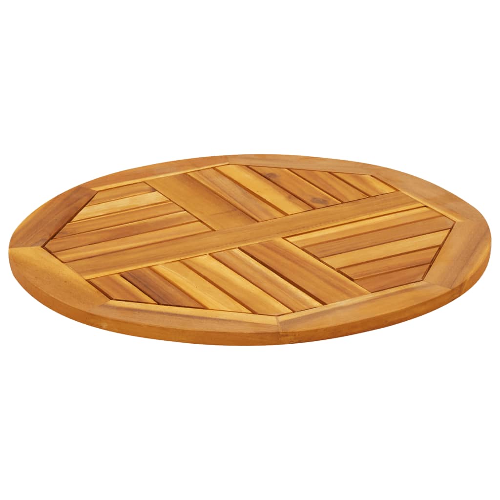 Round Table Top Ø60cm Solid Acacia Wood - Natural Finish