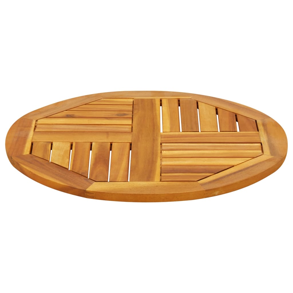 Round Table Top Ø60cm Solid Acacia Wood - Natural Finish