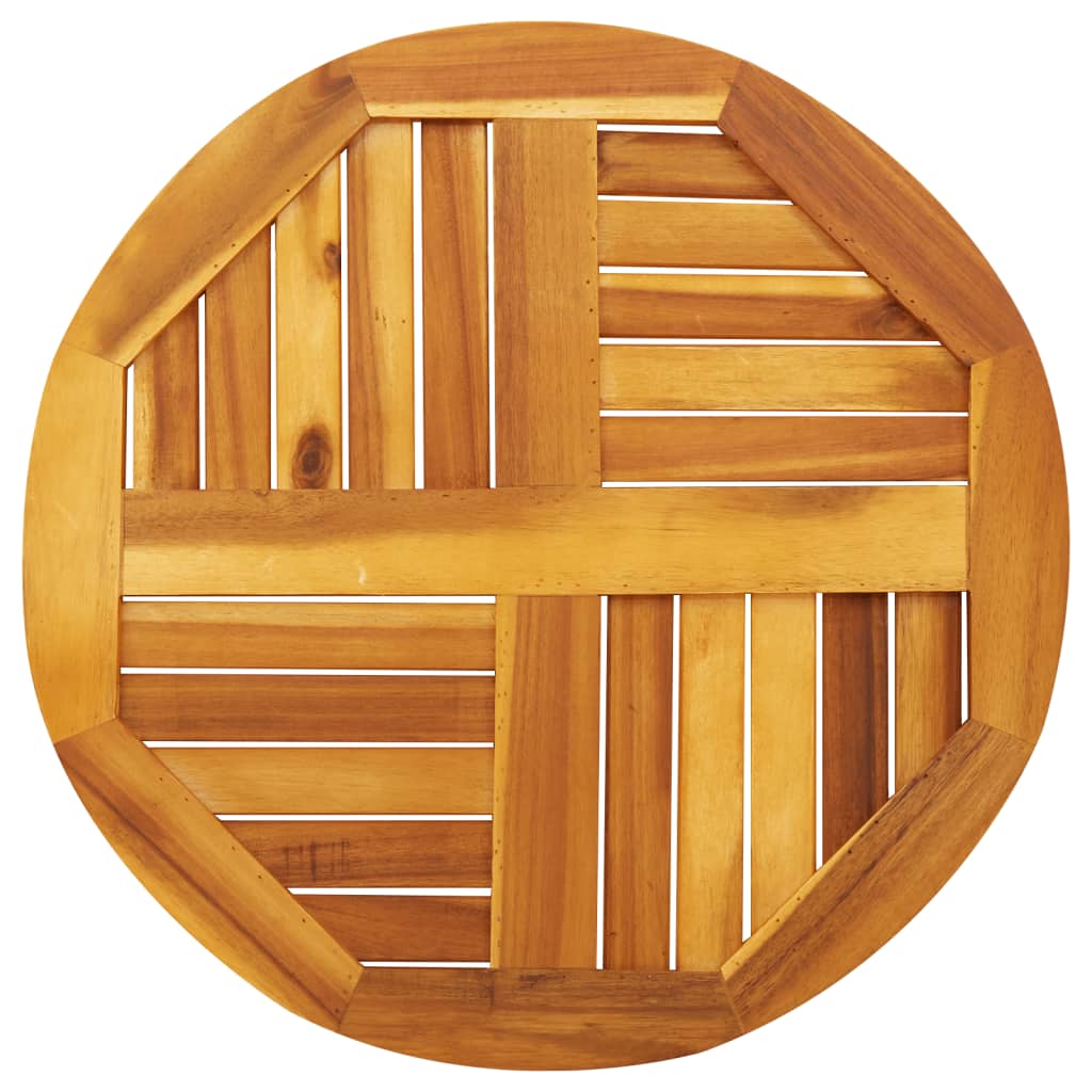 Round Table Top Ø60cm Solid Acacia Wood - Natural Finish