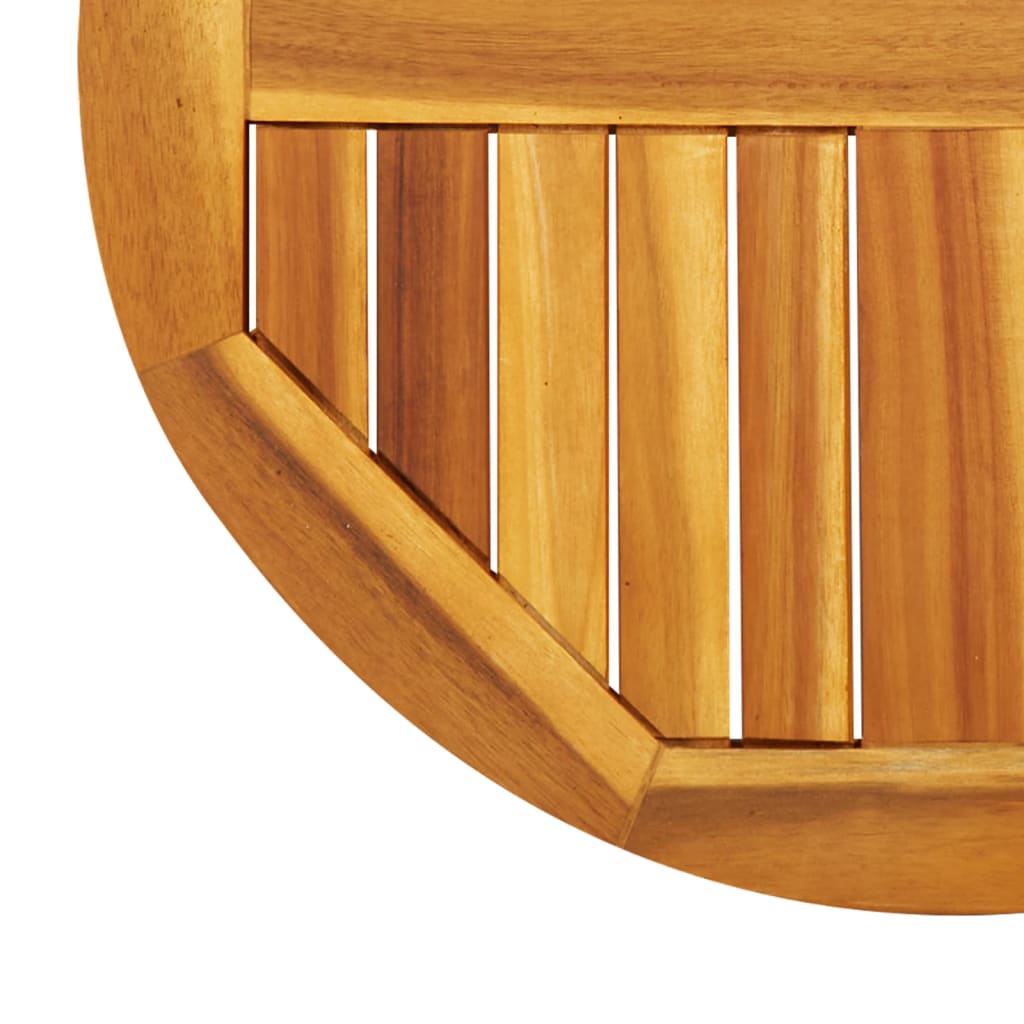 Round Table Top Ø60cm Solid Acacia Wood - Natural Finish