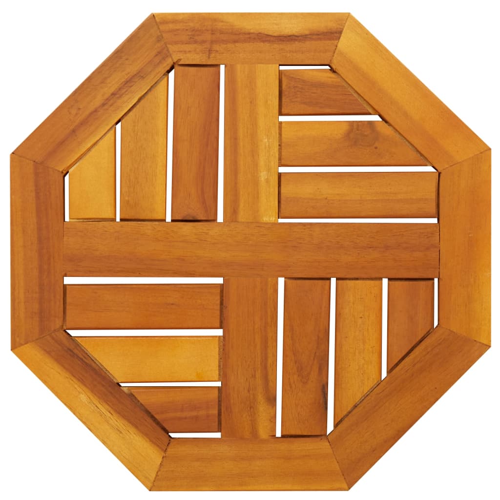 Octagonal Solid Acacia Wood Table Top, 40x40x2 cm