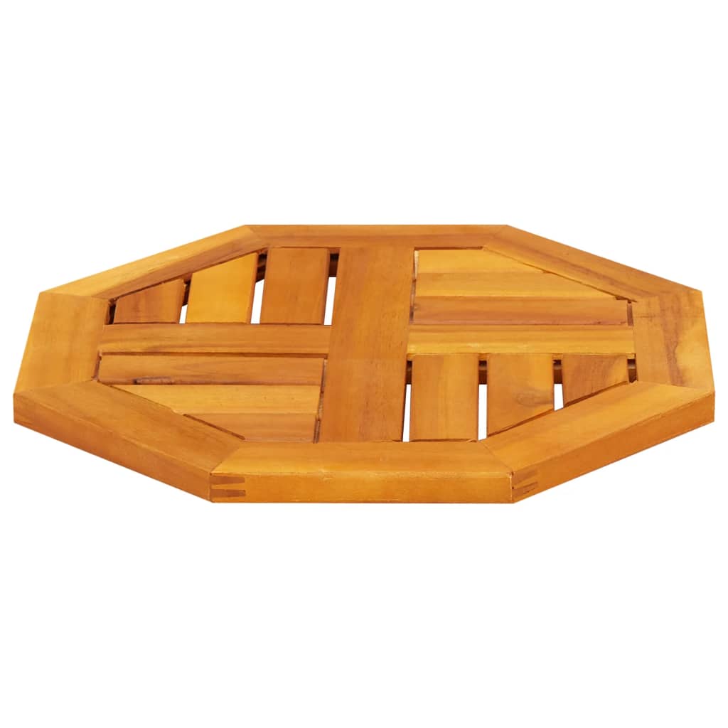 Octagonal Solid Acacia Wood Table Top, 40x40x2 cm