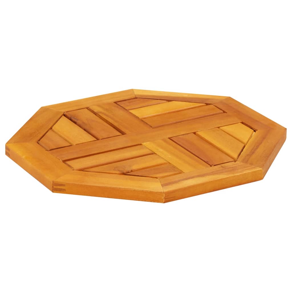 Octagonal Solid Acacia Wood Table Top, 40x40x2 cm
