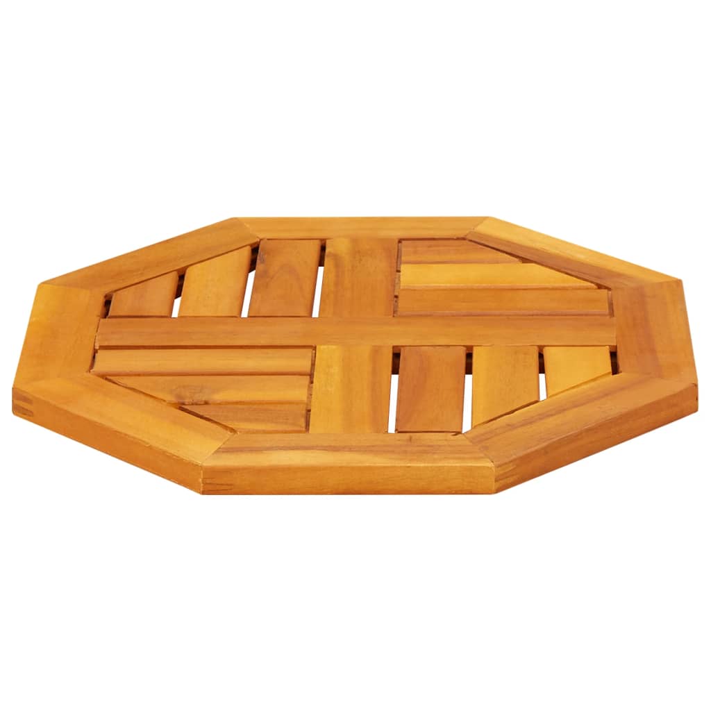 Octagonal Solid Acacia Wood Table Top, 40x40x2 cm