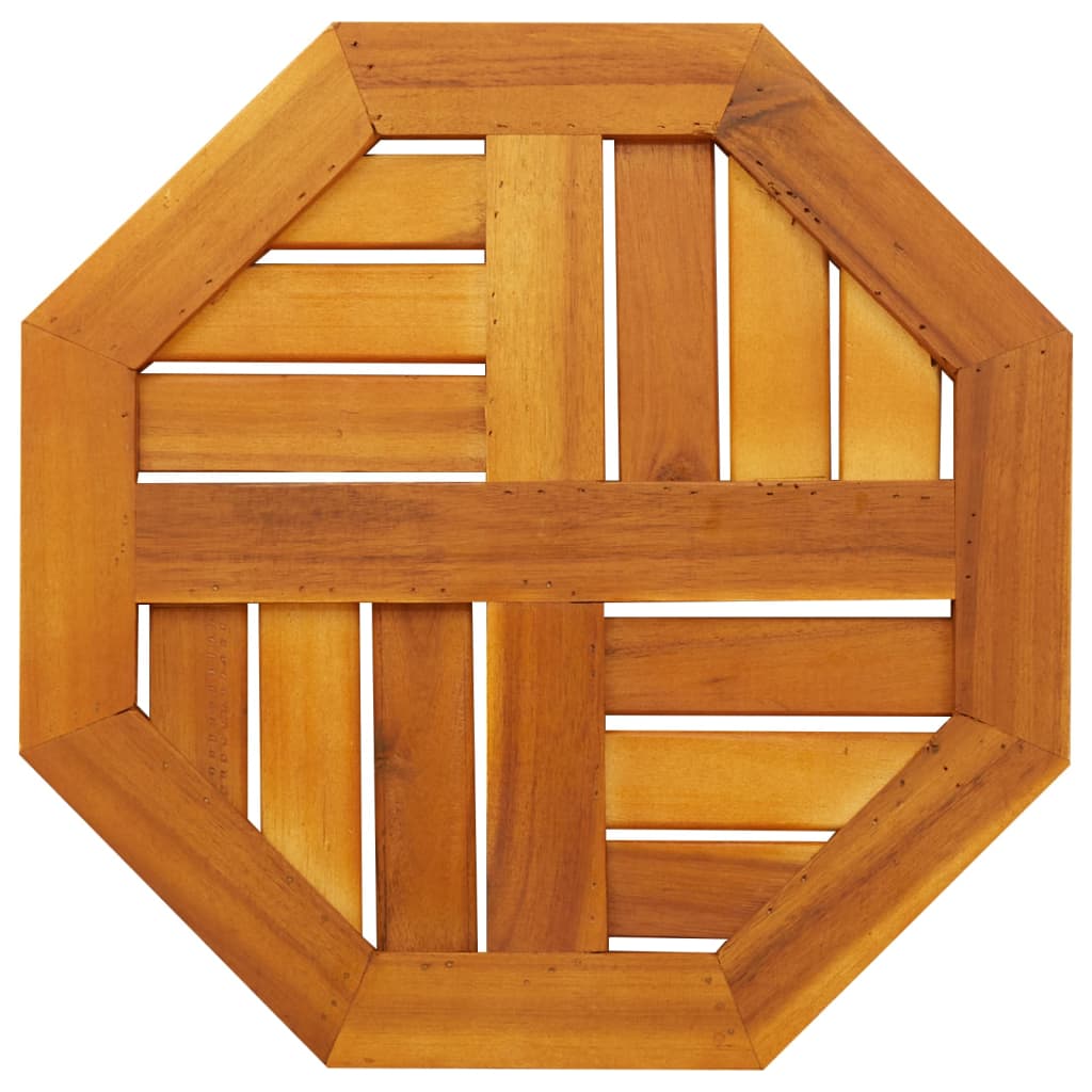 Octagonal Solid Acacia Wood Table Top, 40x40x2 cm
