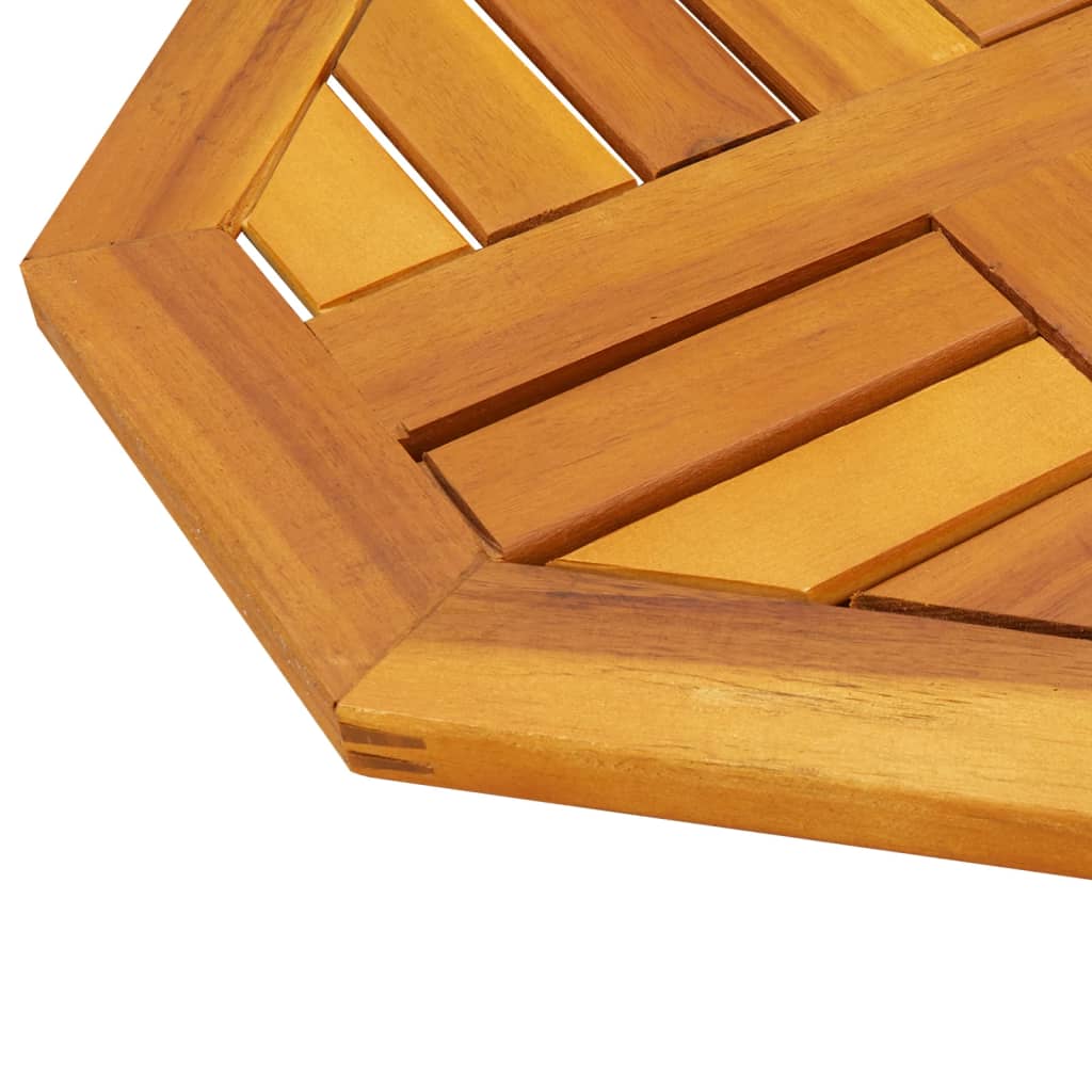 Octagonal Solid Acacia Wood Table Top, 40x40x2 cm