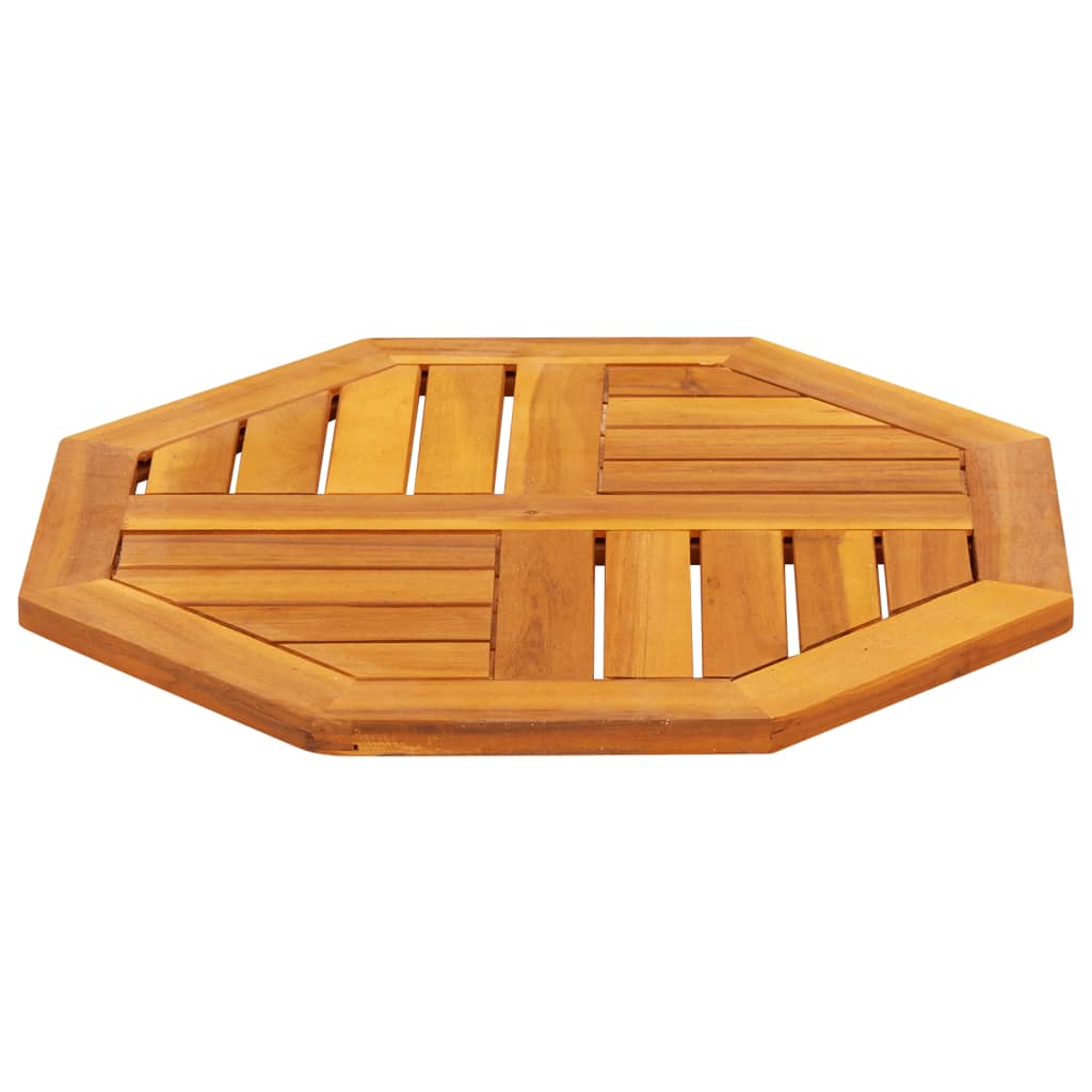 Octagonal Acacia Wood Table Top 50x50x2 cm - Solid & Stylish