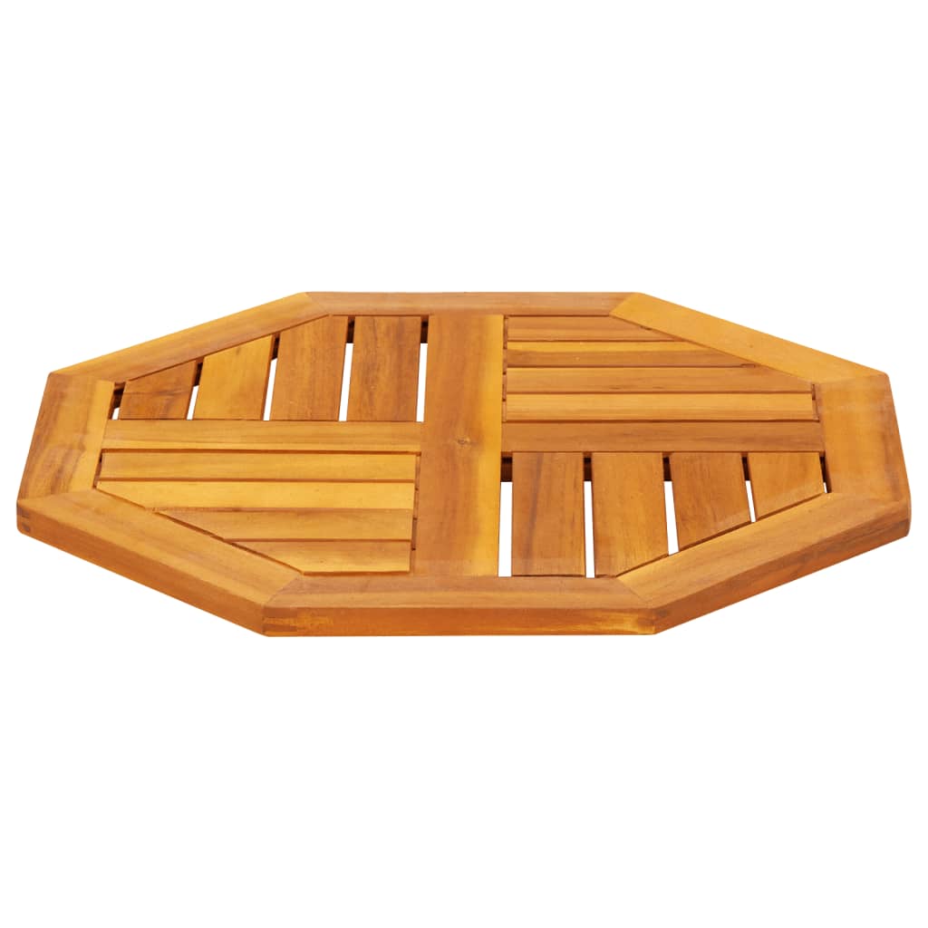 Octagonal Acacia Wood Table Top 50x50x2 cm - Solid & Stylish