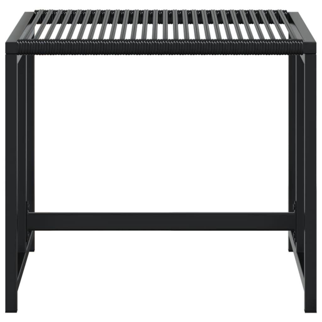 Black Poly Rattan Garden Stools Set of 4 - Stylish Outdoor Seating