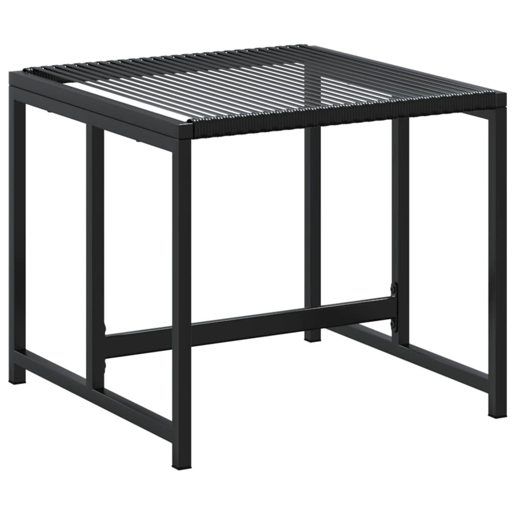 Black Poly Rattan Garden Stools Set of 4 - Stylish Outdoor Seating