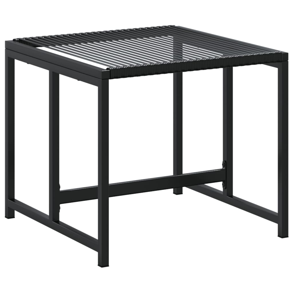 Black Poly Rattan Garden Stools Set of 4 - Stylish Outdoor Seating