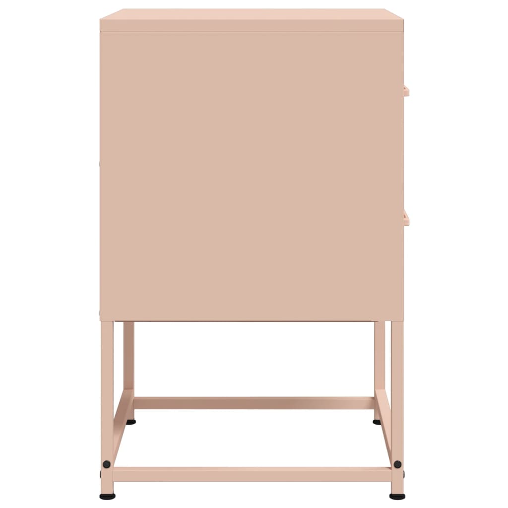 Pink Steel Bedside Cabinet - 36x39x60.5 cm, Stylish & Durable
